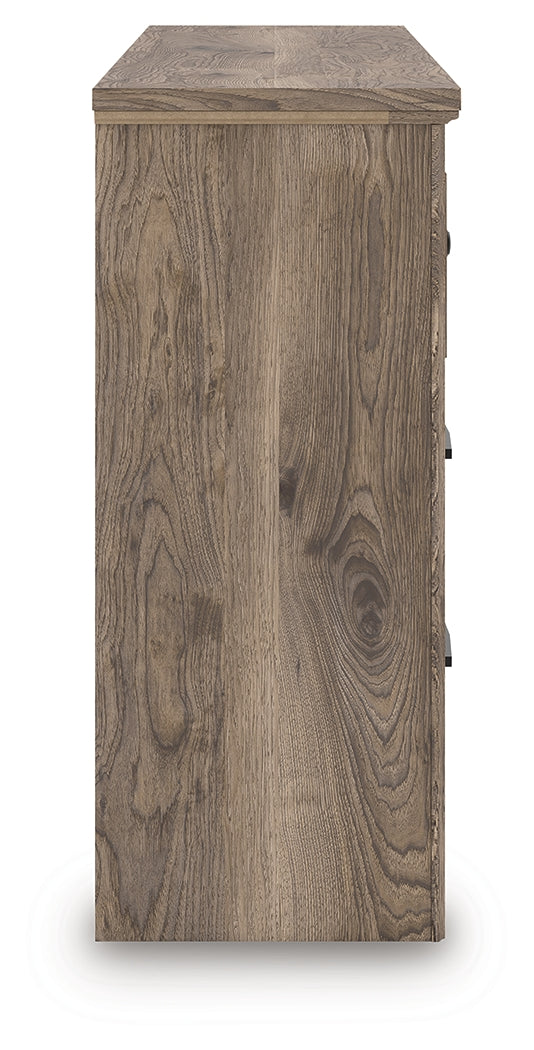 Rusticott Queen Panel Bed with Dresser and Chest in Brown from Ashley Furniture - Luna Furniture