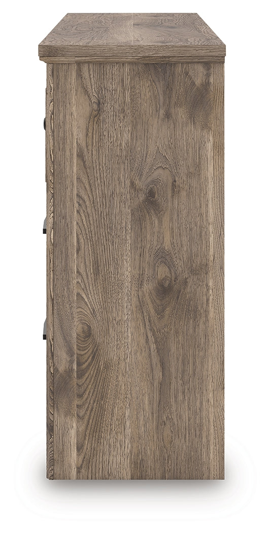 Rusticott Queen Panel Bed with Dresser and Chest in Brown from Ashley Furniture - Luna Furniture
