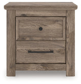 Rusticott Queen Poster Bed with Mirrored Dresser and Nightstand in Brown from Ashley Furniture - Luna Furniture