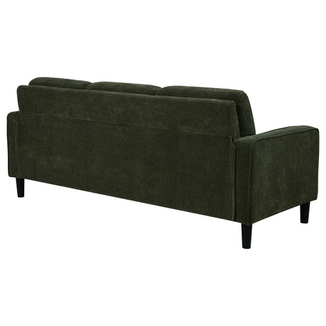 Ruth Matcha Green 77-inch Fabric Upholstered Track Arm Sofa from Coaster - Luna Furniture