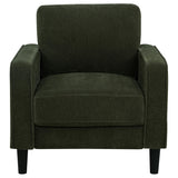 Ruth Matcha Green Fabric Upholstered Track Arm Accent Chair from Coaster - Luna Furniture