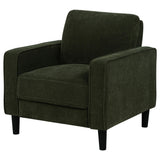 Ruth Matcha Green Fabric Upholstered Track Arm Accent Chair from Coaster - Luna Furniture
