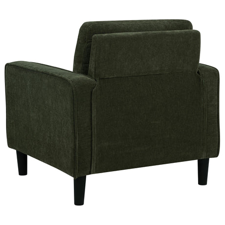 Ruth Matcha Green Fabric Upholstered Track Arm Accent Chair from Coaster - Luna Furniture