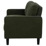 Ruth Matcha Green Fabric Upholstered Track Arm Loveseat from Coaster - Luna Furniture