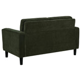 Ruth Matcha Green Fabric Upholstered Track Arm Loveseat from Coaster - Luna Furniture