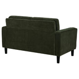 Ruth Matcha Green Fabric Upholstered Track Arm Loveseat from Coaster - Luna Furniture