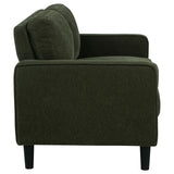 Ruth Matcha Green Fabric Upholstered Track Arm Loveseat from Coaster - Luna Furniture