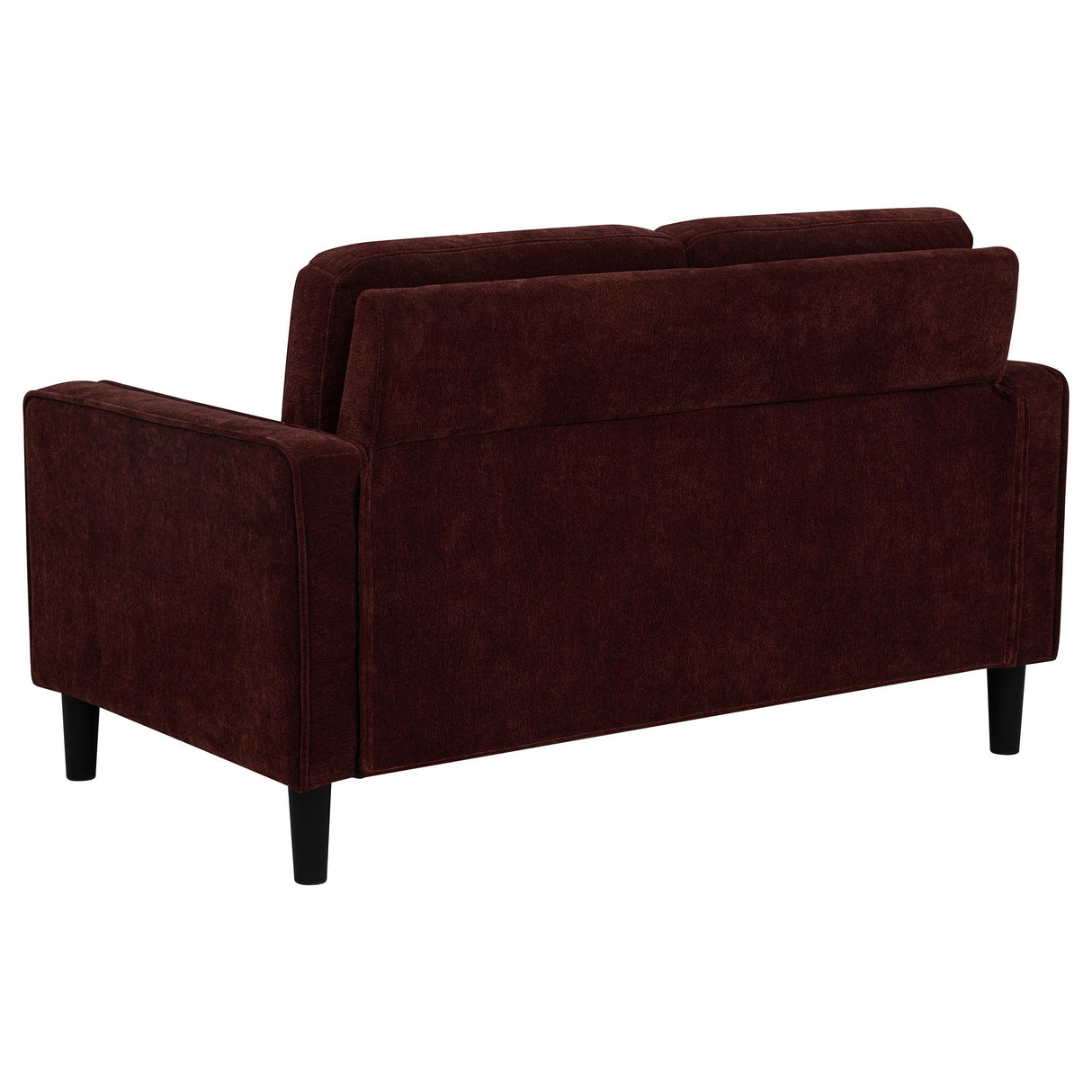Ruth Rust Red Fabric Upholstered Track Arm Loveseat from Coaster - Luna Furniture