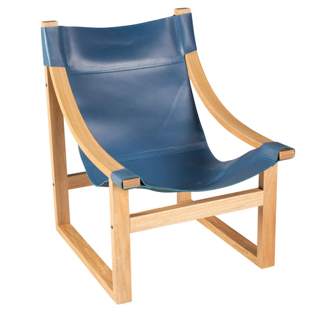 Lima Cobalt Leather Sling Chair from Steve Silver - Luna Furniture