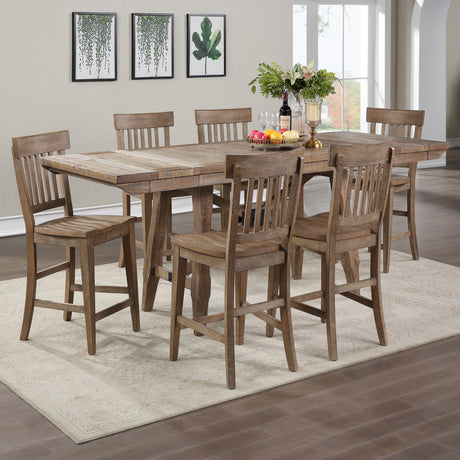 Riverdale Driftwood 5-Piece Counter Height Set from Steve Silver - Luna Furniture