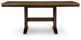 Rylandeen Light Brown/Dark Brown Counter Height Dining Extension Table from Ashley - Luna Furniture