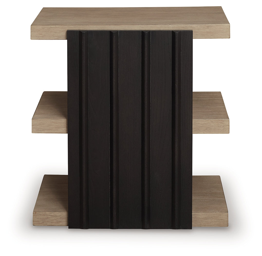 Rylandyn Black/Light Brown End Table from Ashley - Luna Furniture