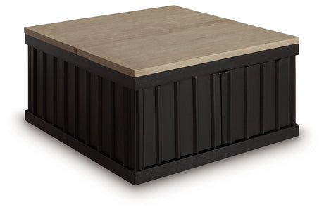 Rylandyn Black/Light Brown Lift-Top Coffee Table from Ashley - Luna Furniture