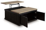 Rylandyn Black/Light Brown Lift-Top Coffee Table from Ashley - Luna Furniture