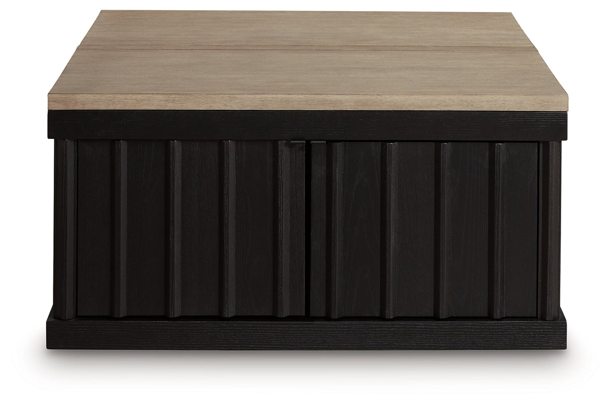 Rylandyn Black/Light Brown Lift-Top Coffee Table from Ashley - Luna Furniture