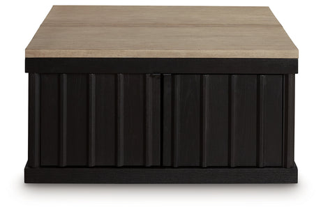 Rylandyn Black/Light Brown Lift-Top Coffee Table from Ashley - Luna Furniture
