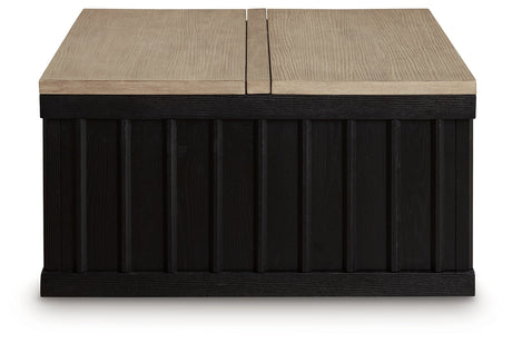 Rylandyn Black/Light Brown Lift-Top Coffee Table from Ashley - Luna Furniture