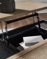 Rylandyn Black/Light Brown Lift-Top Coffee Table from Ashley - Luna Furniture