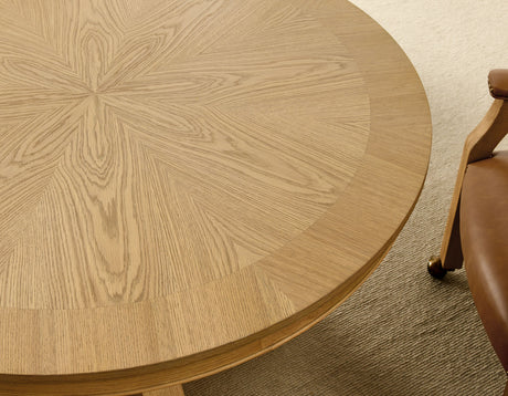 Rylie 48-inch Round Dining Table with Folding Game Top, Natural Finish from Steve Silver - Luna Furniture