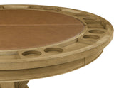 Rylie 48-inch Round Dining Table with Folding Game Top, Natural Finish from Steve Silver - Luna Furniture