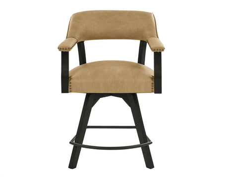 Rylie 6-PIece Counter Game Dining Set, Black Finish from Steve Silver - Luna Furniture