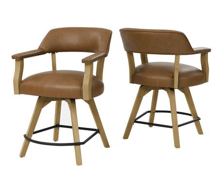 Rylie 6-Piece Counter Game Dining Set, Natural Finish from Steve Silver - Luna Furniture