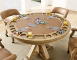 Rylie 6-Piece Game Dining Set, Natural Finish from Steve Silver - Luna Furniture