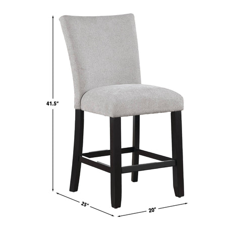 Artemis Gray Chenille Counter Height Chair, Set of 2 from Steve Silver - Luna Furniture