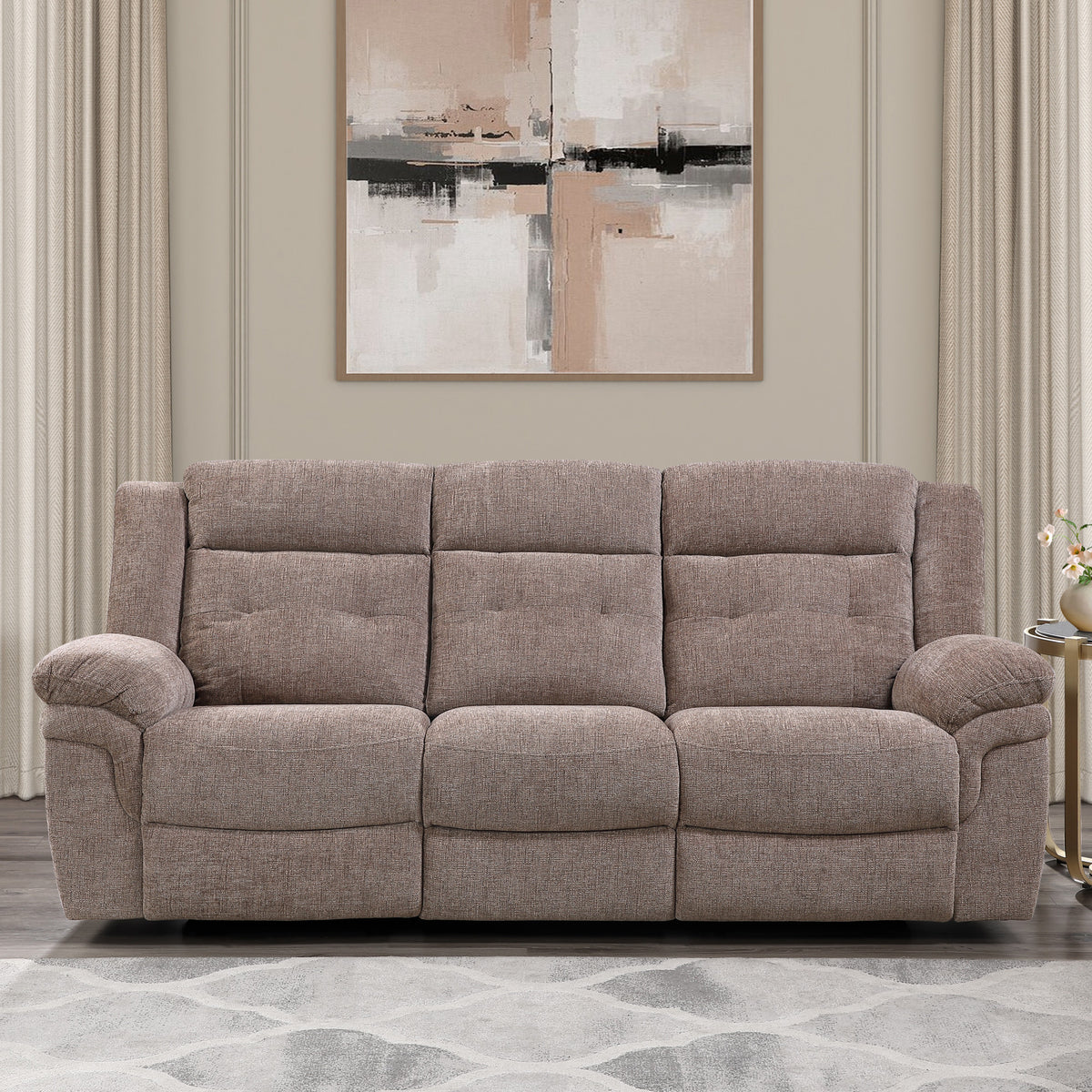 Sydney Brown Manual Recliner Sofa from Steve Silver - Luna Furniture