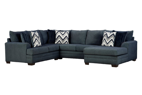 Pippa Navy Sectional from Happy Homes - Luna Furniture
