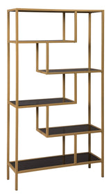 Frankwell Gold Finish Bookcase from Ashley Furniture - Luna Furniture