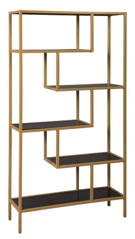 Frankwell Gold Finish Bookcase from Ashley - Luna Furniture