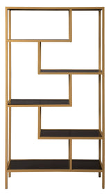 Frankwell Gold Finish Bookcase from Ashley Furniture - Luna Furniture