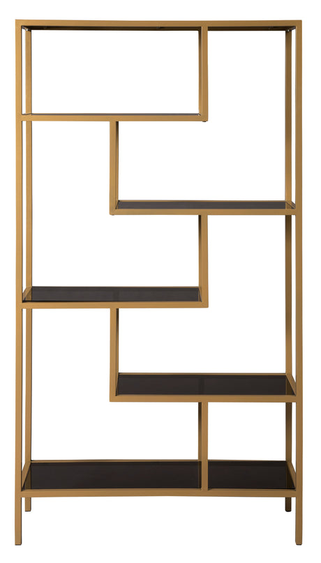 Frankwell Gold Finish Bookcase from Ashley - Luna Furniture