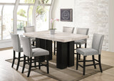 Finley Gray/White Genuine Marble 7-Piece Counter Height Set (Table & 6 Chairs) from Happy Homes - Luna Furniture