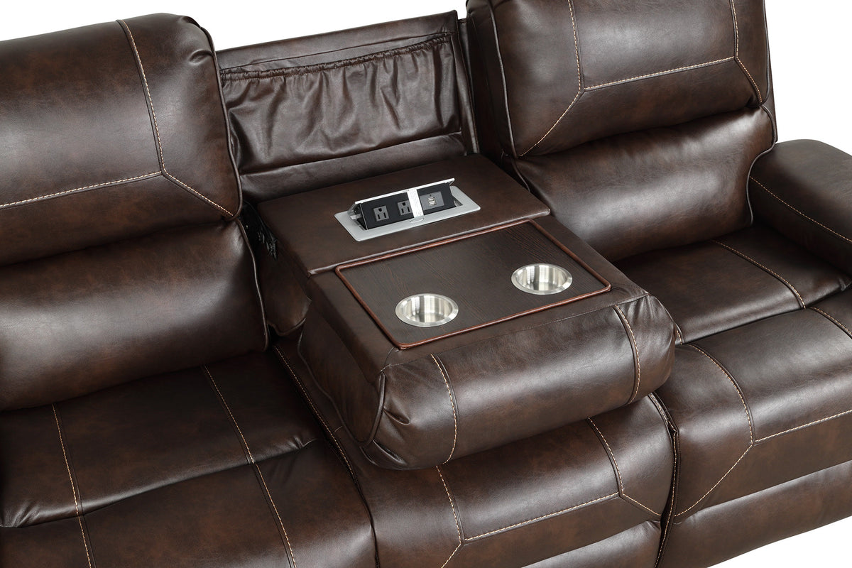 Titan Espresso Oversized 3-Piece Reclining Set from Happy Homes - Luna Furniture