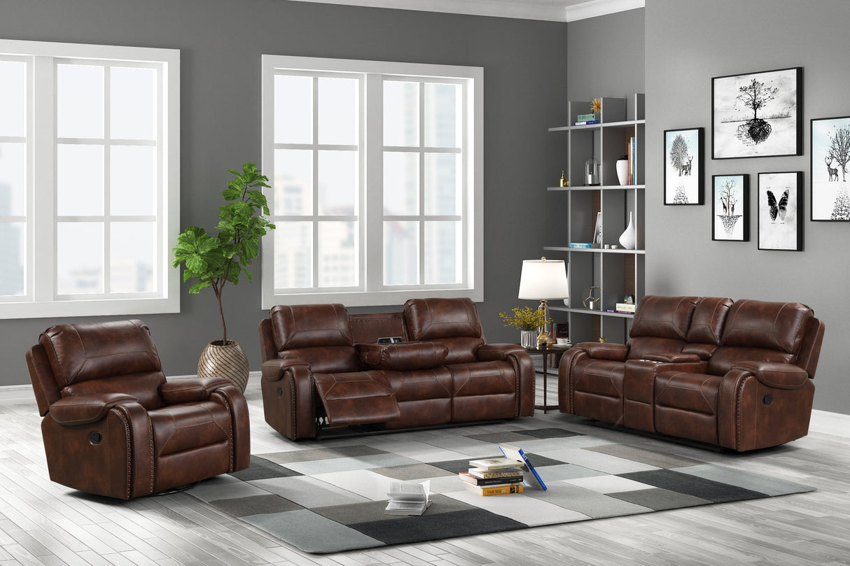 Titan Rust Oversized 3-Piece Reclining Set from Happy Homes - Luna Furniture