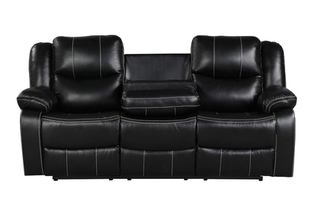 Carter Black 3-Piece Reclining Living Room Set from Happy Homes - Luna Furniture