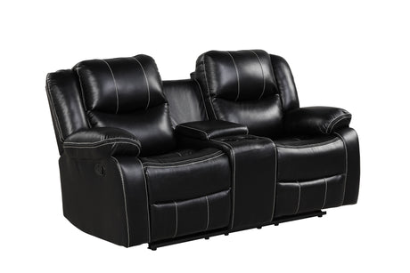 Carter Black 3-Piece Reclining Living Room Set from Happy Homes - Luna Furniture