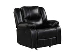 Carter Black 3-Piece Reclining Living Room Set from Happy Homes - Luna Furniture