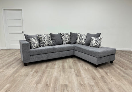 Monroe Charcoal RAF Sectional from Happy Homes - Luna Furniture