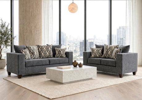 Monroe Steel Gray Sofa and Loveseat from Happy Homes - Luna Furniture