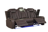 Luz Chocolate 3-Piece Reclining Set from Happy Homes - Luna Furniture