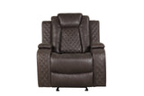 Luz Chocolate 3-Piece Reclining Set from Happy Homes - Luna Furniture
