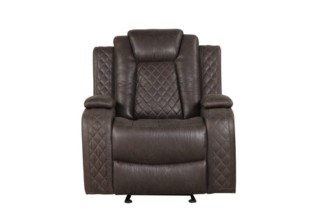 Luz Chocolate 3-Piece Reclining Set from Happy Homes - Luna Furniture