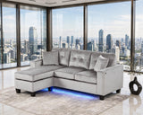 Messi Grey Reversible Sofa Chaise from Happy Homes - Luna Furniture