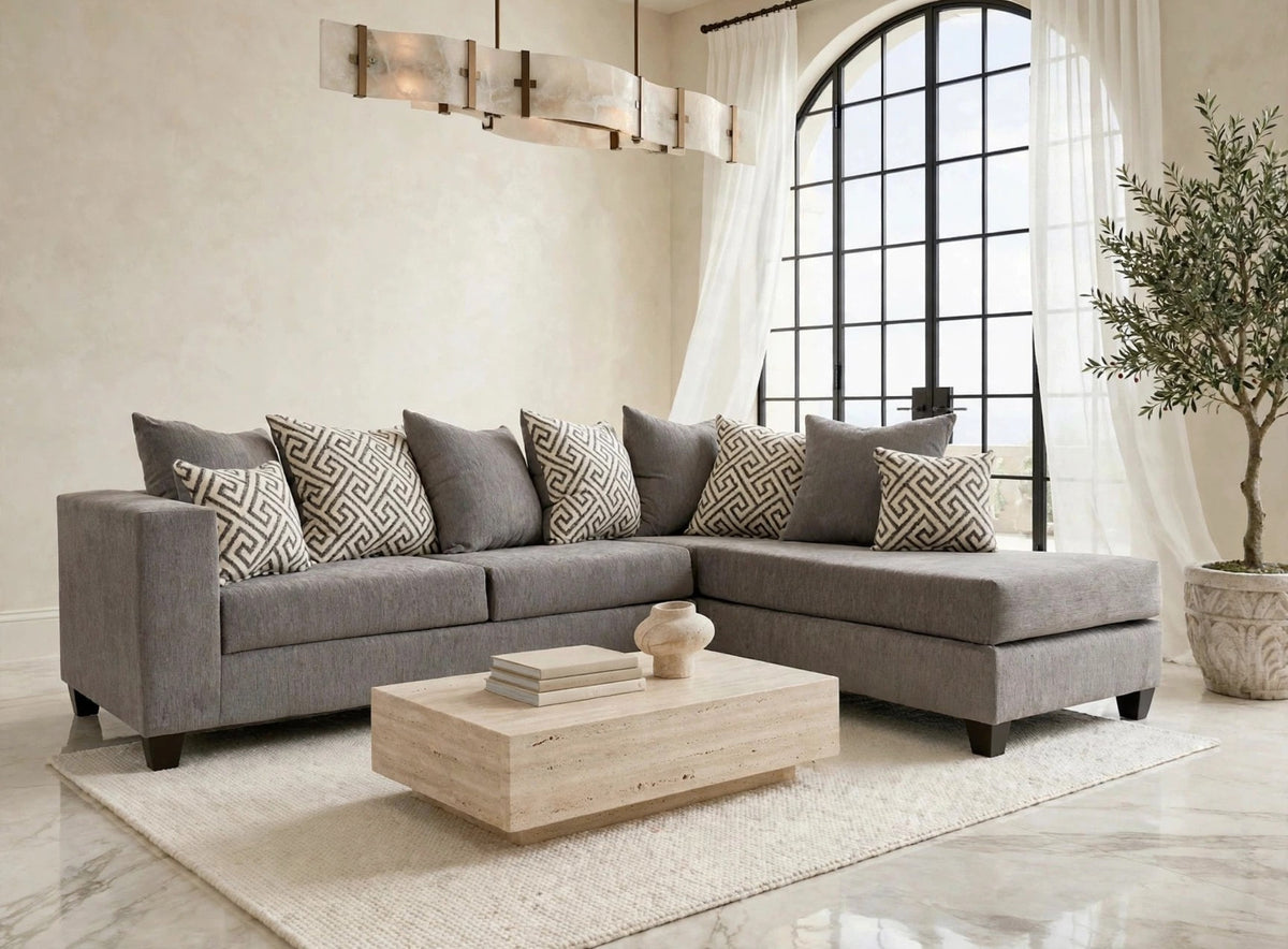 Monroe Smoke Sectional from Happy Homes - Luna Furniture