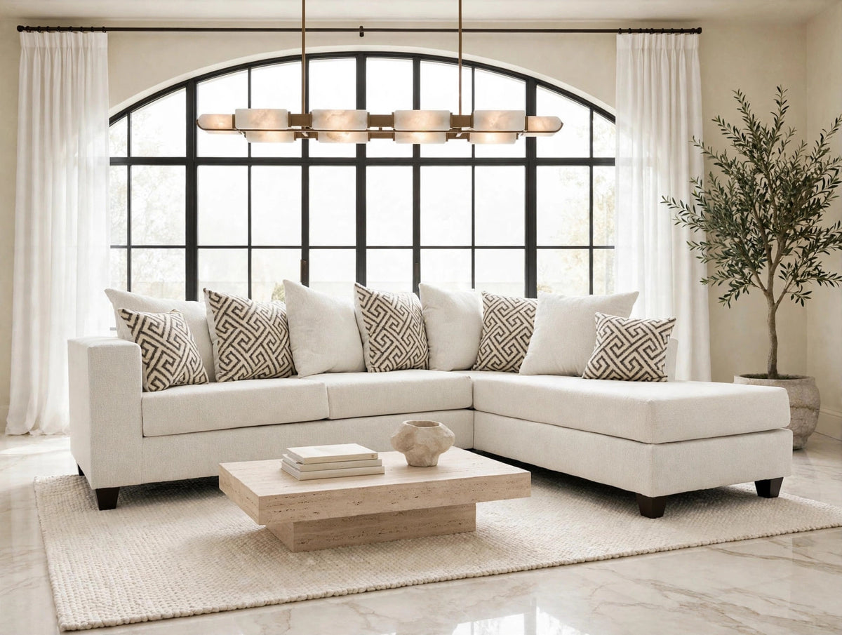 Monroe Stone RAF Sectional from Happy Homes - Luna Furniture