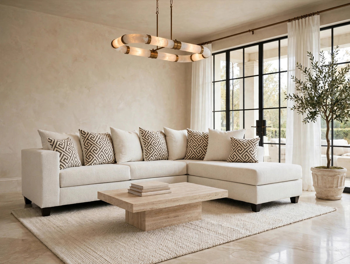 Monroe Stone RAF Sectional from Happy Homes - Luna Furniture
