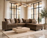 Monroe Mocha RAF Sectional from Happy Homes - Luna Furniture